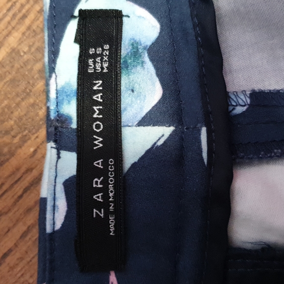 Zara Woman floral design Pants Size S - Picture 9 of 10